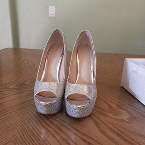 Aldo Silver Glitter High Heels